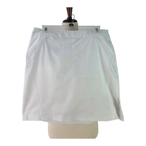 Callaway Golf White Activewear Skorts Shorts Zippered Pockets Side Zip Size 10